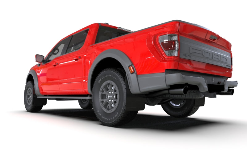 RALMF73-UR-BLK-RD-Rally Armor 21-23 Ford F-150 Raptor Black UR Mud Flap w/ Red Logo-Mud Flaps-Rally Armor