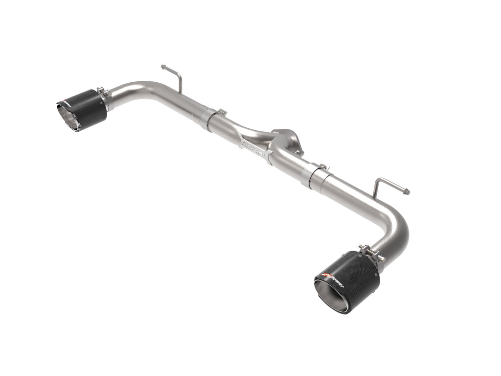 aFe aFe Takeda 2-1/2in 304 SS Axle-Back Exhaust w/ Carbon Fiber Tips 14-18 Mazda 3 L4 2.0L/2.5L