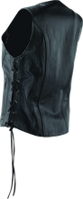 Load image into Gallery viewer, RIV094444-River Road Sapphire Leather Vest Black Womens - Small-Vests-River Road