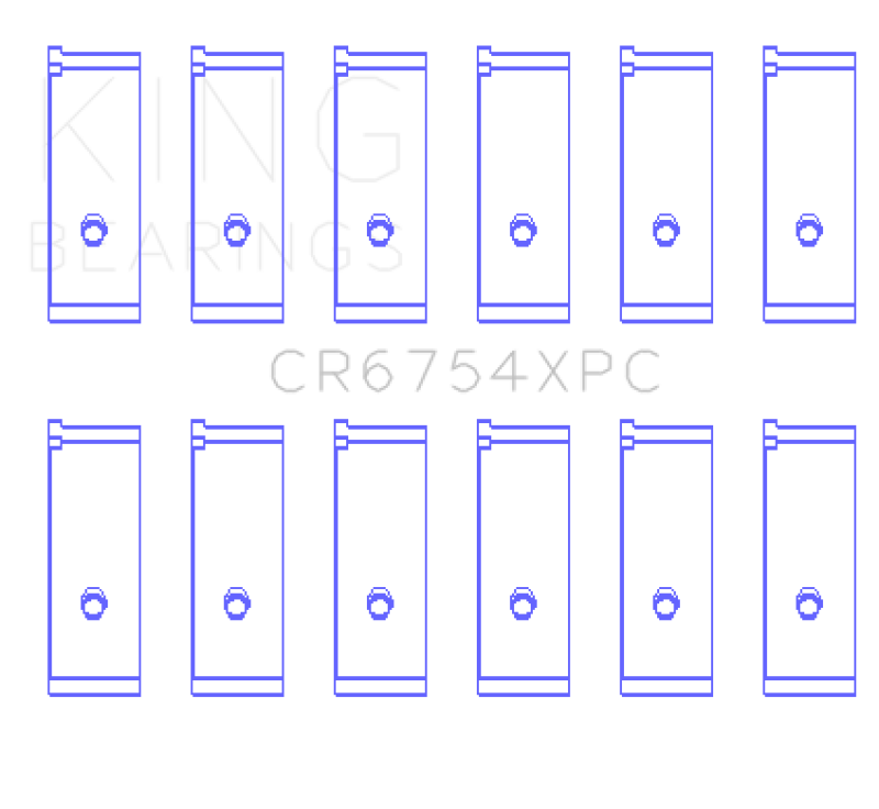 KINGCR6754XPC.026-King Toyota2JZGE/2JZGTE 3.0L (Size .026) pMaxKote Performance Rod Bearing Set-Bearings-King Engine Bearings
