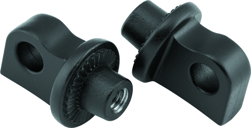 KUR8898-Kuryakyn Splined Peg Adaptors Satin Black-Footpegs-Kuryakyn