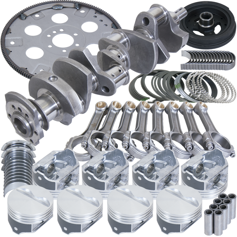 Eagle Chevy 350 2Pc 3.480in Crank 5.700in I-Beam Rods Cast -7cc 4.030in Pistons Balanced Assembly Eagle EAGB15402E030