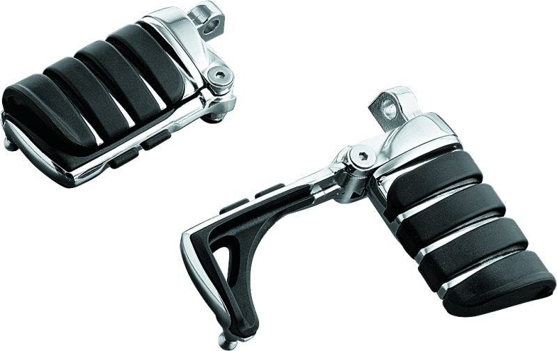 KUR4445-Kuryakyn Switchblade Pegs With Male Mount Adapter Chrome-Footpegs-Kuryakyn
