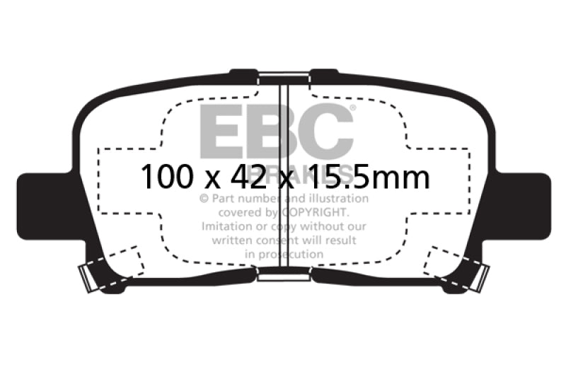 EBC 00-02 Acura MDX 3.5 Greenstuff Rear Brake Pads - Black Ops Auto Works