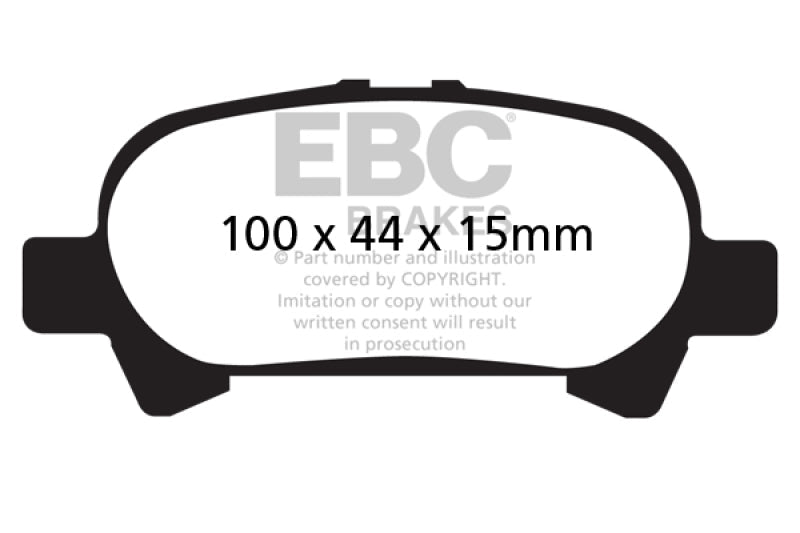 EBC 00-04 Toyota Avalon 3.0 Yellowstuff Rear Brake Pads - Black Ops Auto Works