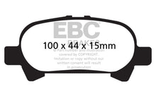 Load image into Gallery viewer, EBC 00-04 Toyota Avalon 3.0 Yellowstuff Rear Brake Pads - Black Ops Auto Works