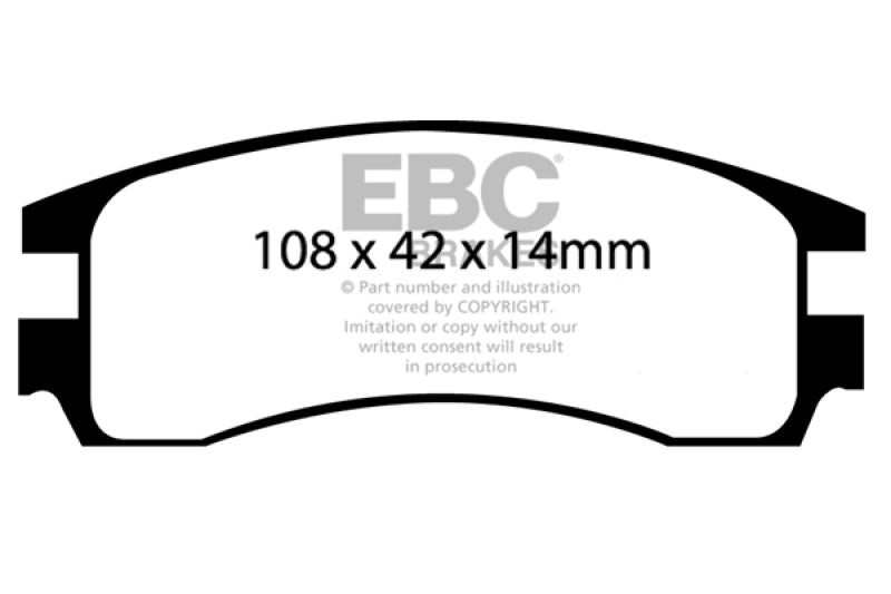EBC 00-05 Buick Le Sabre (FWD) 3.8 (15in Wheels) Yellowstuff Rear Brake Pads - Black Ops Auto Works