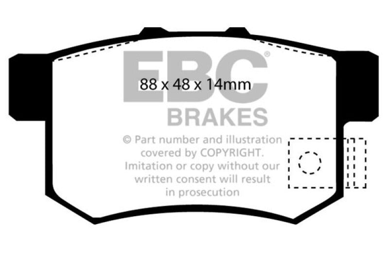 EBC 01-03 Acura CL 3.2 Greenstuff Rear Brake Pads - Black Ops Auto Works