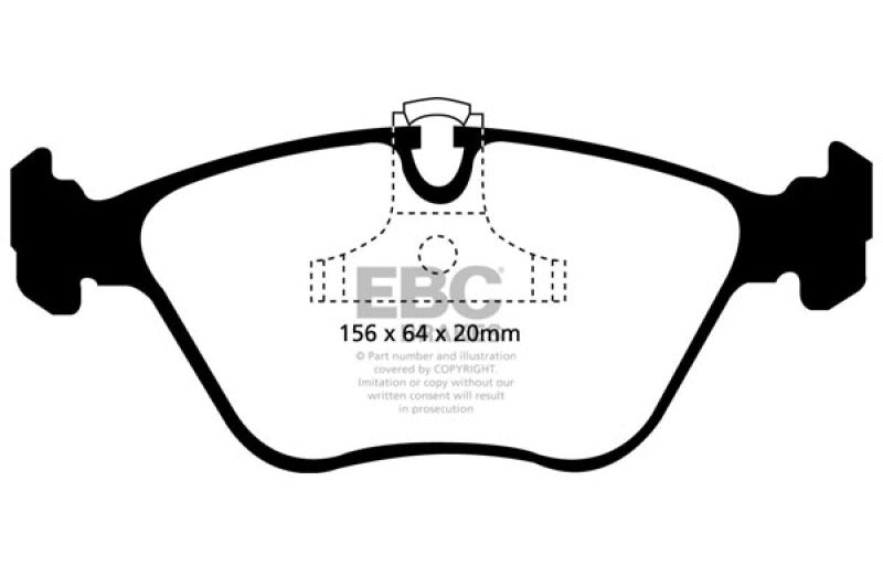 EBC 01-03 BMW 525i 2.5 (E39) Yellowstuff Front Brake Pads - Black Ops Auto Works