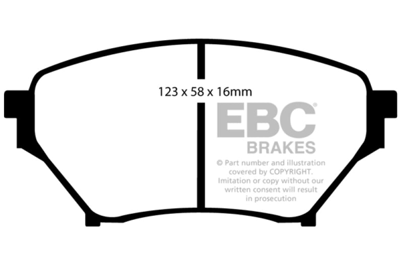 EBC 01-03 Mazda Miata MX5 1.8 (Sports Suspension) Yellowstuff Front Brake Pads - Black Ops Auto Works