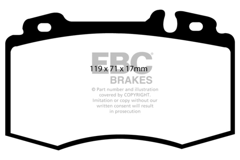EBC 02-04 Mercedes-Benz C32 AMG (W203) 3.2 Supercharged Redstuff Front Brake Pads - Black Ops Auto Works