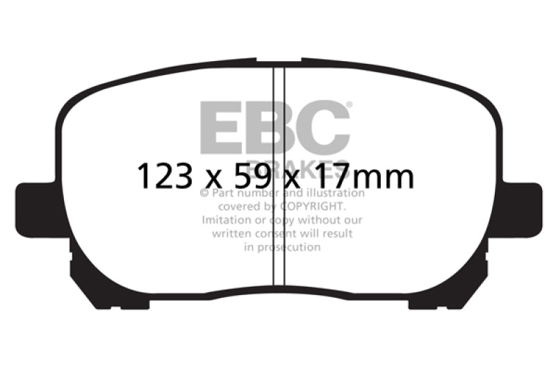 EBC 02-08 Pontiac Vibe 1.8 Greenstuff Front Brake Pads - Black Ops Auto Works