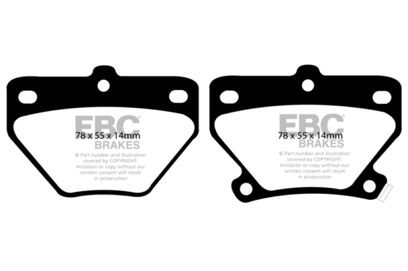 EBC 02-08 Pontiac Vibe 1.8 GT Yellowstuff Rear Brake Pads - Black Ops Auto Works