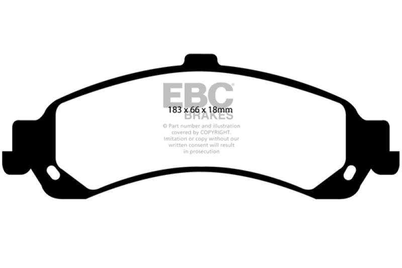 EBC 02 Cadillac Escalade 5.3 (PBR rear caliper) Extra Duty Rear Brake Pads - Black Ops Auto Works