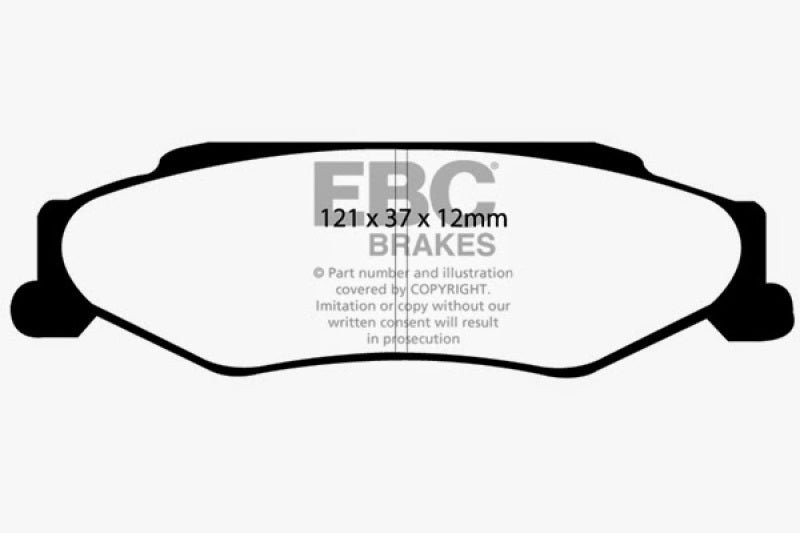 EBC 03-04 Cadillac XLR 4.6 Redstuff Rear Brake Pads-Brake Pads - Performance-EBC-840655014379-
