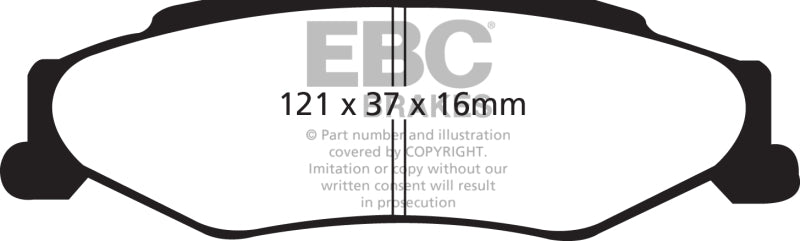EBC 03-04 Cadillac XLR 4.6 Yellowstuff Rear Brake Pads - Black Ops Auto Works