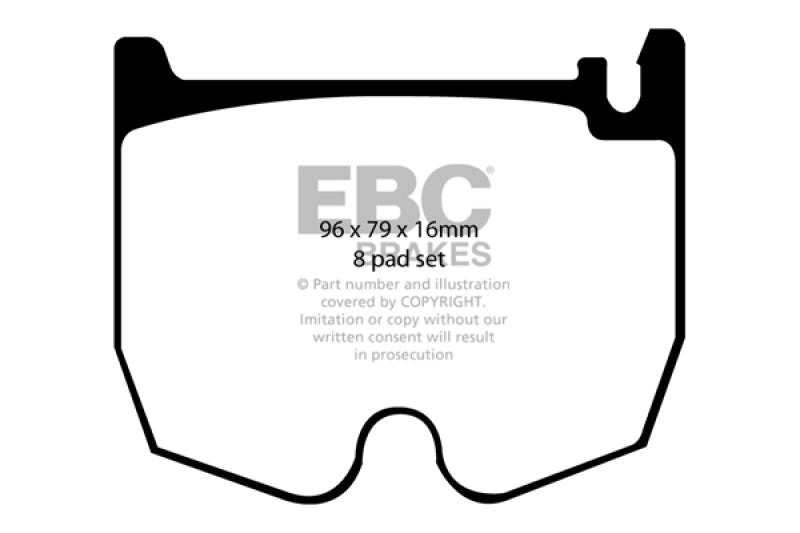 EBC 03-06 Mercedes-Benz CL55 AMG 5.4 Supercharged Yellowstuff Front Brake Pads - Black Ops Auto Works