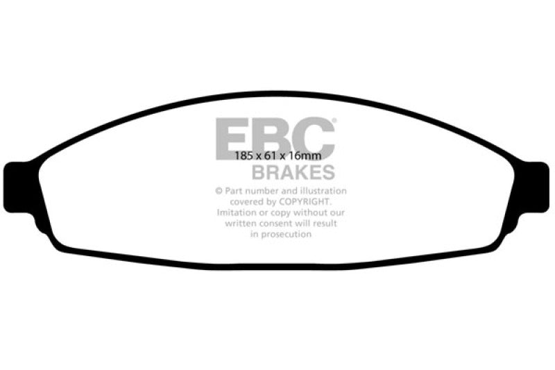 EBC 03+ Ford Crown Victoria 4.6 Redstuff Front Brake Pads - Black Ops Auto Works