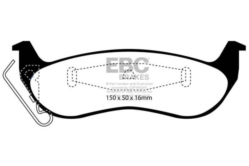 EBC 03+ Ford Crown Victoria 4.6 Redstuff Rear Brake Pads - Black Ops Auto Works