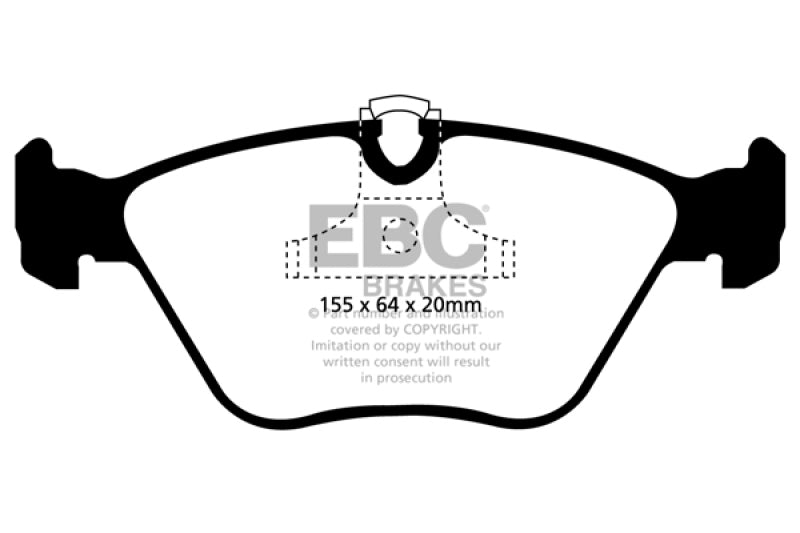 EBC 04-06 BMW X3 2.5 (E83) Yellowstuff Front Brake Pads - Black Ops Auto Works