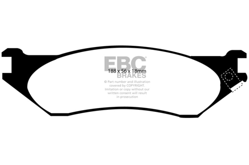 EBC 04-06 Dodge Durango 3.7 Greenstuff Front Brake Pads - Black Ops Auto Works