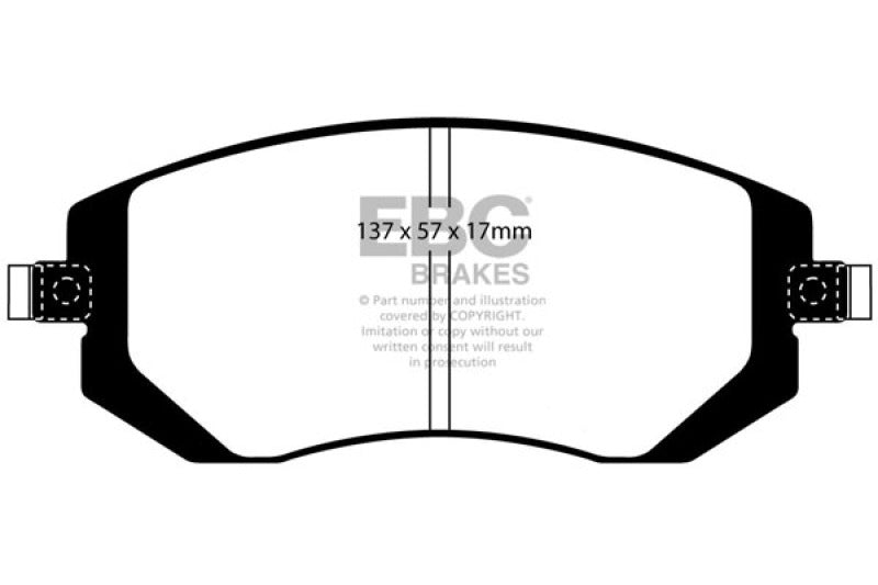 EBC 04-06 Saab 9-2X 2.0 Turbo Greenstuff Front Brake Pads - Black Ops Auto Works