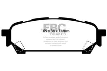 Load image into Gallery viewer, EBC 04-06 Saab 9-2X 2.0 Turbo Yellowstuff Rear Brake Pads - Black Ops Auto Works