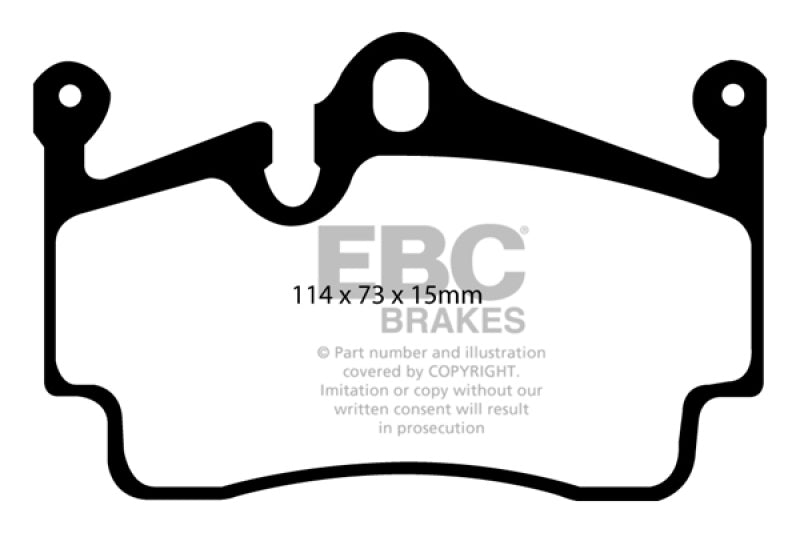 EBC 04-08 Porsche Boxster (Cast Iron Rotors only) 2.7 Yellowstuff Rear Brake Pads - Black Ops Auto Works