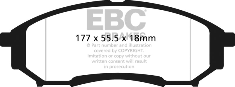 EBC 05-07 Ford F250 (inc Super Duty) 5.4 (2WD) Extra Duty Rear Brake Pads - Black Ops Auto Works