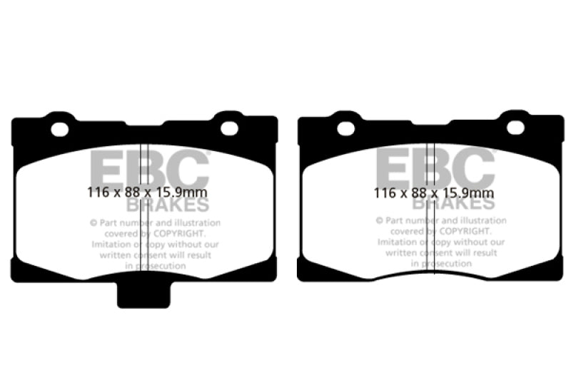 EBC 05-08 Acura RL 3.5 Redstuff Front Brake Pads - Black Ops Auto Works