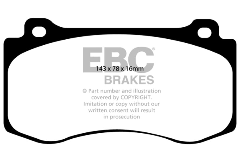 EBC 05-10 Chrysler 300C 6.1 SRT8 Redstuff Front Brake Pads - Black Ops Auto Works