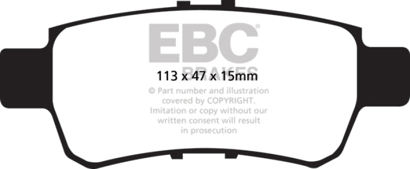 EBC 05-10 Honda Odyssey 3.5 Greenstuff Rear Brake Pads (For 11.7in. Rotors) - Black Ops Auto Works