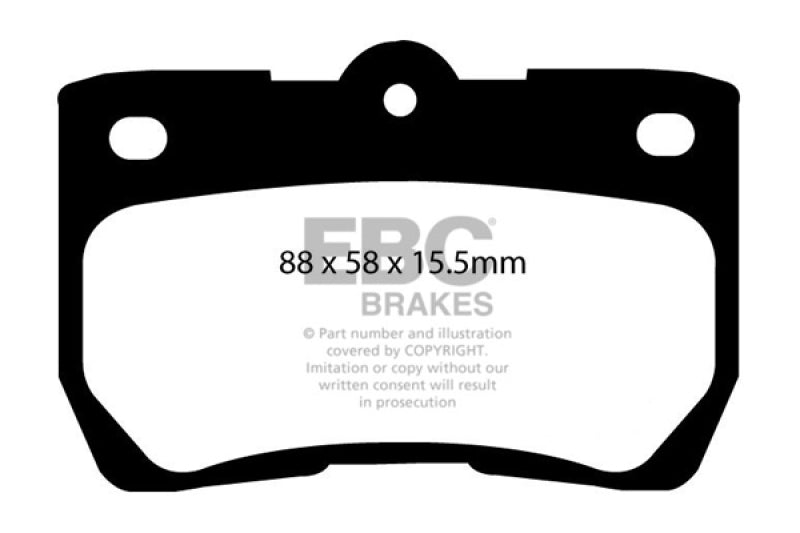 EBC 06-07 Lexus GS300 3.0 Redstuff Rear Brake Pads - Black Ops Auto Works
