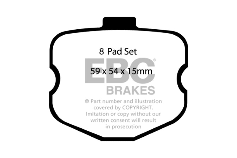 EBC 06-08 Chevrolet Corvette (C6) 7.0 (Z06) Yellowstuff Rear Brake Pads - Black Ops Auto Works