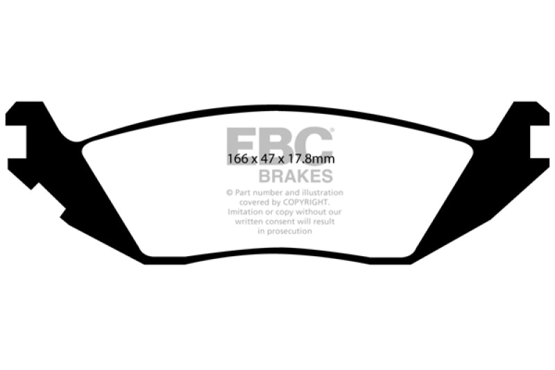 EBC 06-09 Chrysler Aspen 4.7 Extra Duty Rear Brake Pads - Black Ops Auto Works
