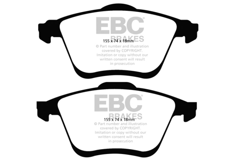 EBC 06-09 Mazda 6 2.3 Turbo (Mazdaspeed) Redstuff Front Brake Pads - Black Ops Auto Works