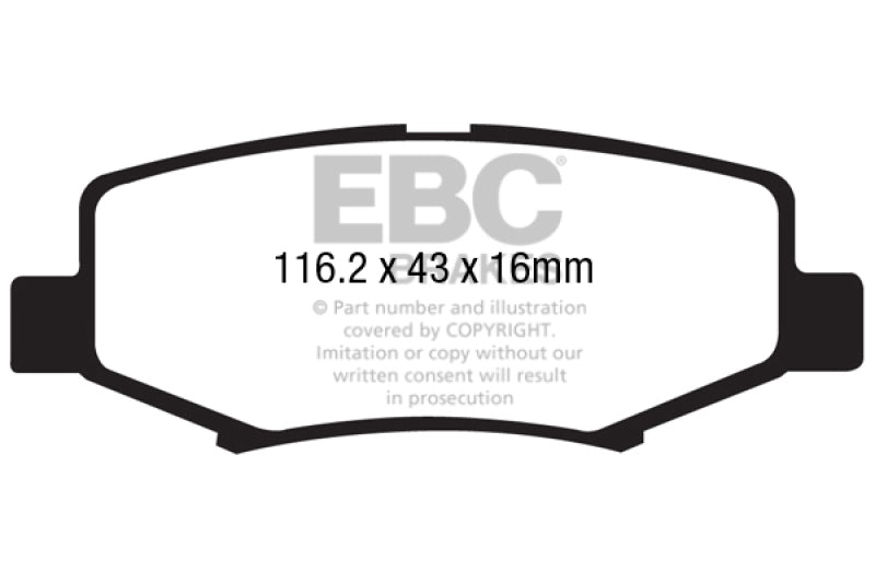 EBC 06-11 Dodge Nitro 3.7 Extra Duty Rear Brake Pads - Black Ops Auto Works