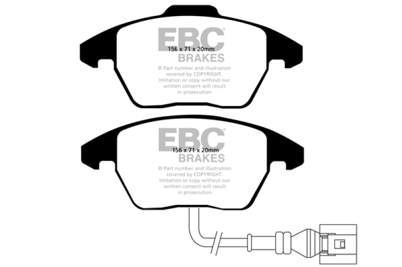 EBC 06-13 Audi A3 2.0 Turbo (Girling rear caliper) Redstuff Front Brake Pads - Black Ops Auto Works