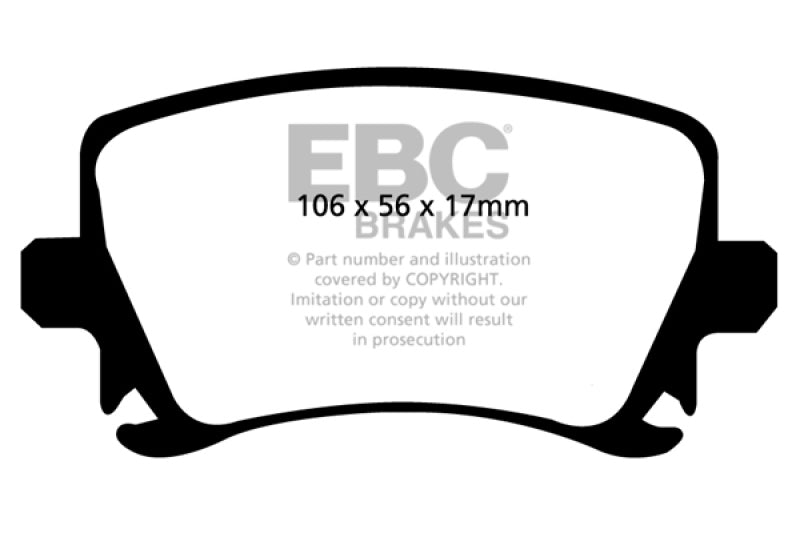 EBC 06-13 Audi A3 2.0 Turbo (Girling rear caliper) Redstuff Rear Brake Pads - Black Ops Auto Works