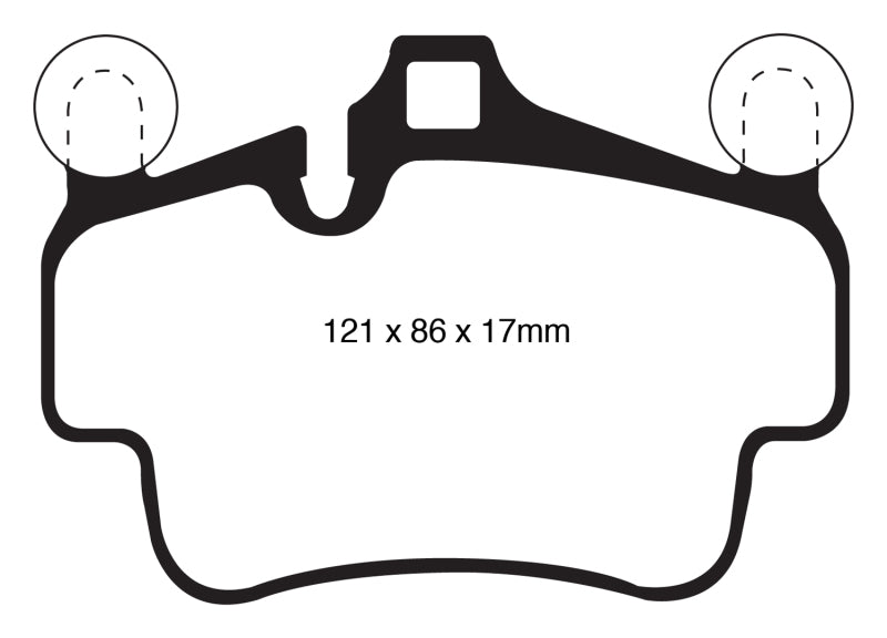 EBC 07-08 Porsche 911 (997) (Cast Iron Rotor only) 3.6 Carrera 2 Redstuff Front Brake Pads - Black Ops Auto Works
