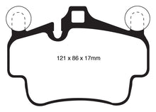Load image into Gallery viewer, EBC 07-08 Porsche 911 (997) (Cast Iron Rotor only) 3.6 Carrera 2 Redstuff Front Brake Pads - Black Ops Auto Works