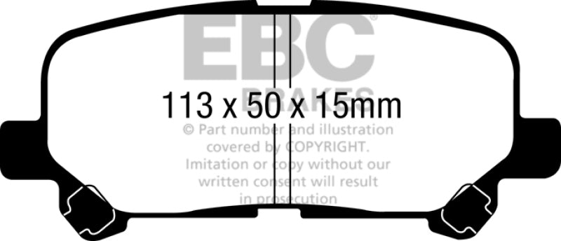 EBC 07-13 Acura MDX 3.7 Greenstuff Rear Brake Pads (For 12.6in. Rotors) - Black Ops Auto Works