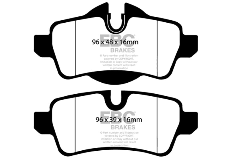 EBC 07-14 Mini Hardtop 1.6 Greenstuff Rear Brake Pads - Black Ops Auto Works