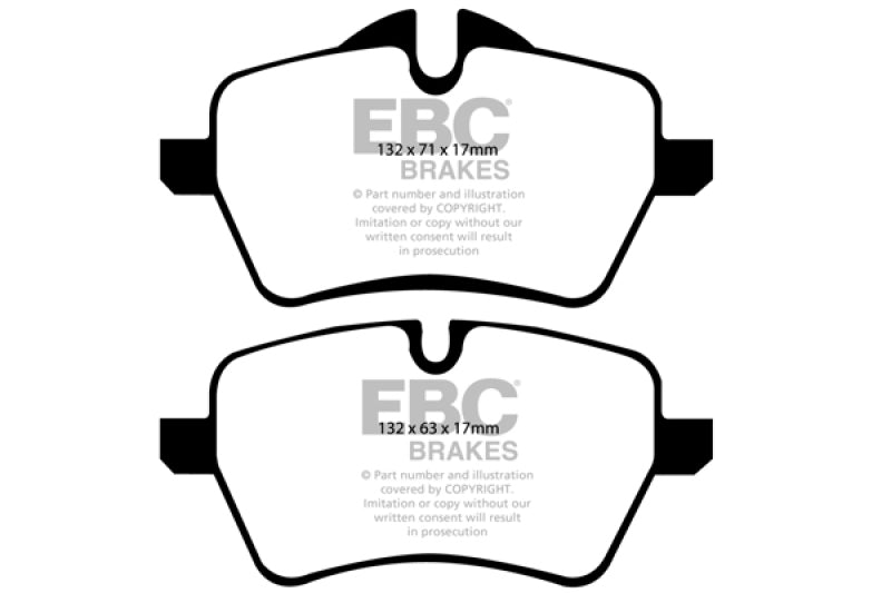 EBC 07-14 Mini Hardtop 1.6 Turbo Cooper S Redstuff Front Brake Pads - Black Ops Auto Works