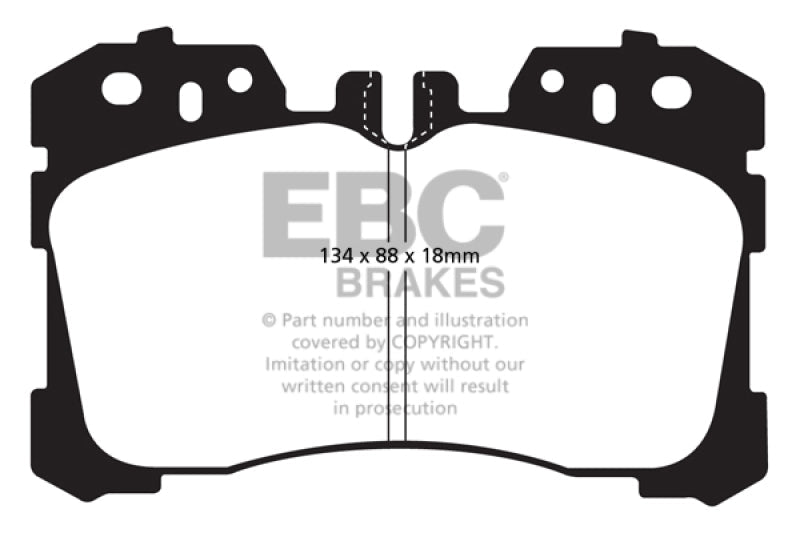 EBC 07+ Lexus LS460 4.6 Yellowstuff Front Brake Pads - Black Ops Auto Works