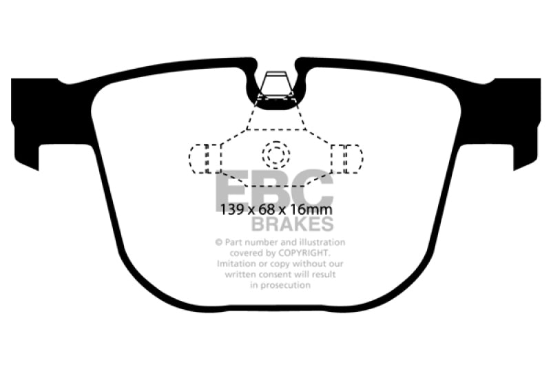 EBC 08-10 BMW M3 4.0 (E90) Yellowstuff Rear Brake Pads - Black Ops Auto Works