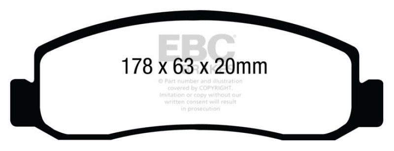 EBC 08-10 Ford F250 (inc Super Duty) 5.4 (2WD) Yellowstuff Front Brake Pads - Black Ops Auto Works