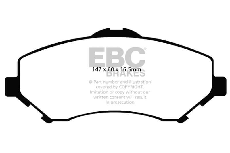 EBC 08-11 Chrysler Town & Country 3.3 Extra Duty Front Brake Pads - Black Ops Auto Works