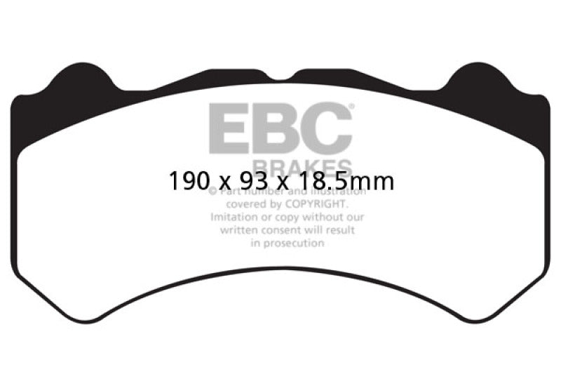 EBC 08-11 Nissan GT-R (R35) 3.8 Twin Turbo (Cast Iron Rotors) Yellowstuff Front Brake Pads - Black Ops Auto Works