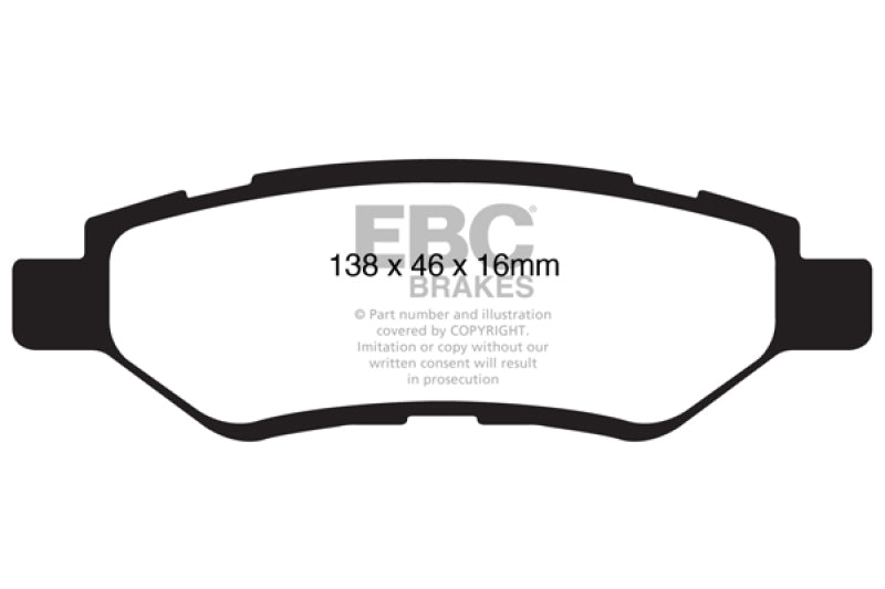 EBC 08-13 Cadillac CTS 3.0 Redstuff Rear Brake Pads - Black Ops Auto Works
